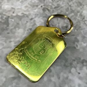 Keychain Vintage Franklin Fire Co No 4 Chambersburg PA Brass Keychain 1991 2.5"